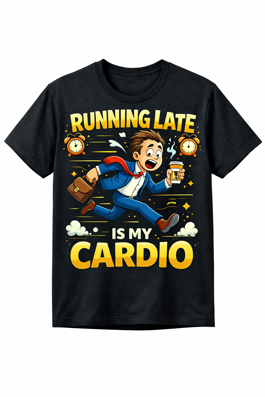 Running Late is my  Cardio Tee Shirt