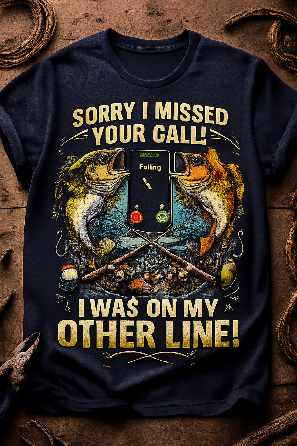 Sorry I Missed Your Call – Premium Fishing Graphic Tee-Shirt