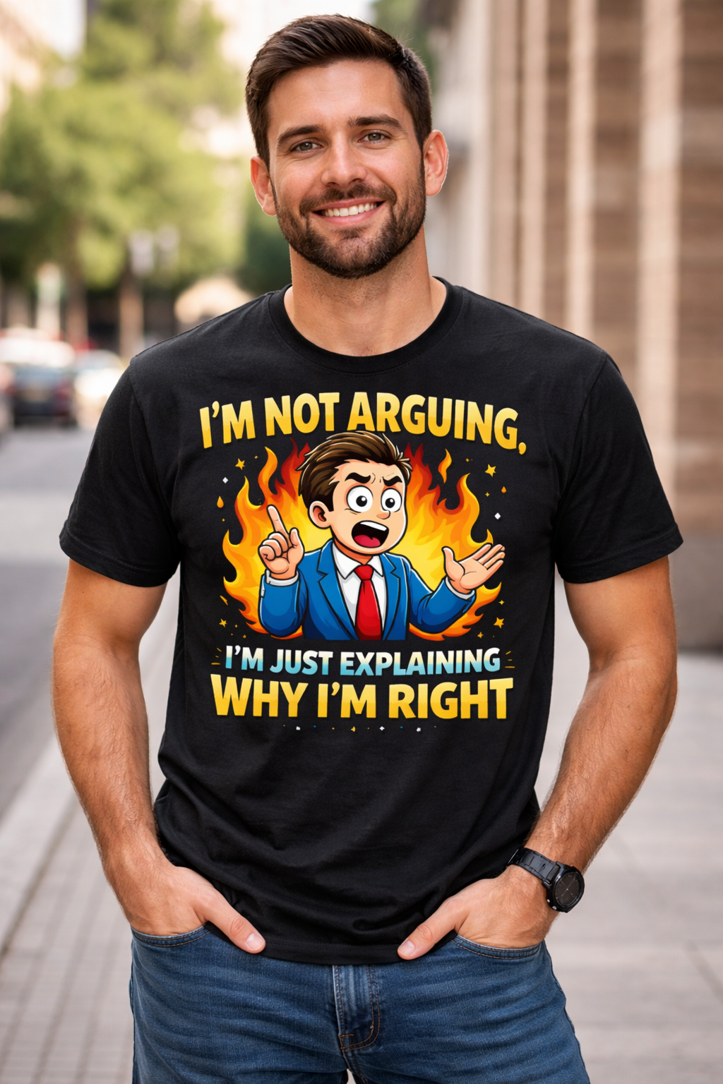 I’m Not Arguing, I’m Just Explaining Why I’m Right Funny Graphic T-Shirt